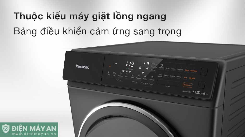 Máy giặt sấy Panasonic Inverter giặt 9.5 kg - sấy 6 kg NA-S956FR1BV